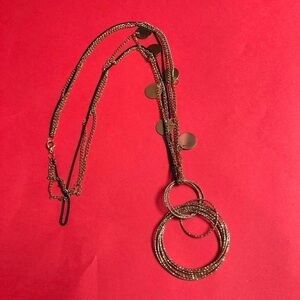 Gold hoop chain necklace 💛🤍​​​​​​​​​​​​​​​​​​​​​​